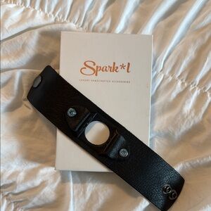 Spark*l Black Leather Apple Watch Band | Sustainable Luxury